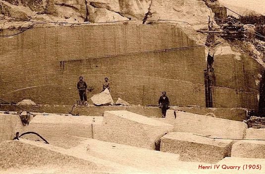 Picture of Henri IV marble quarry taken in 1905